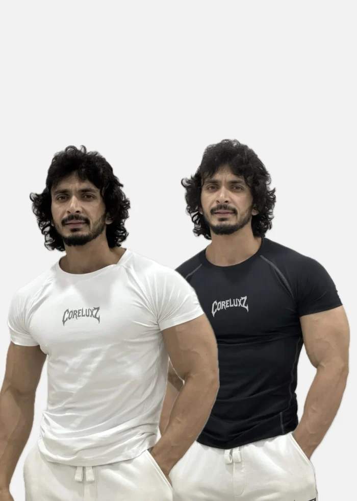 Coreluxz Compression T-Shirt Combo (Black & White)