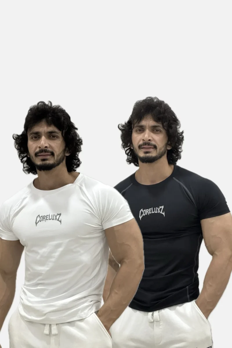 Coreluxz Compression T-Shirt Combo (Black & White)
