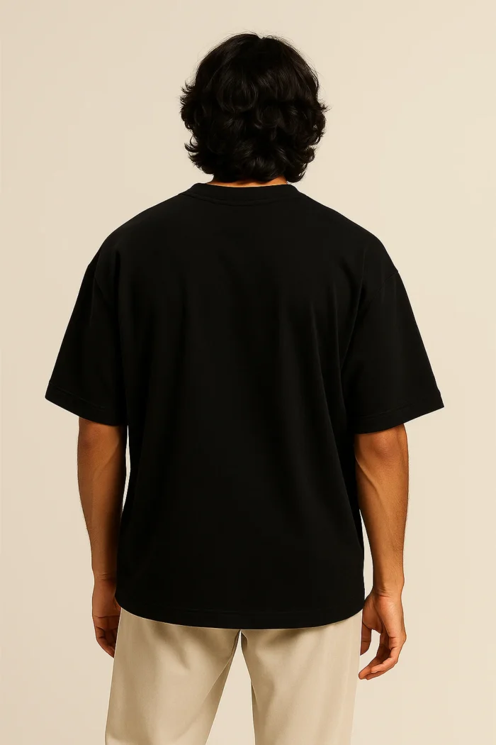 Oversized Black T-Shirt – Unisex Streetwear - Image 2